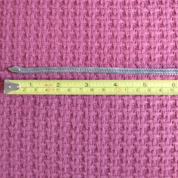 Sterling Silver Herringbone Link Bracelet - Picture 7 of 10